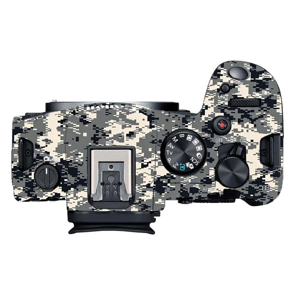 Grey Black Pixel Canon EOS R6 Mark II Camera Skins