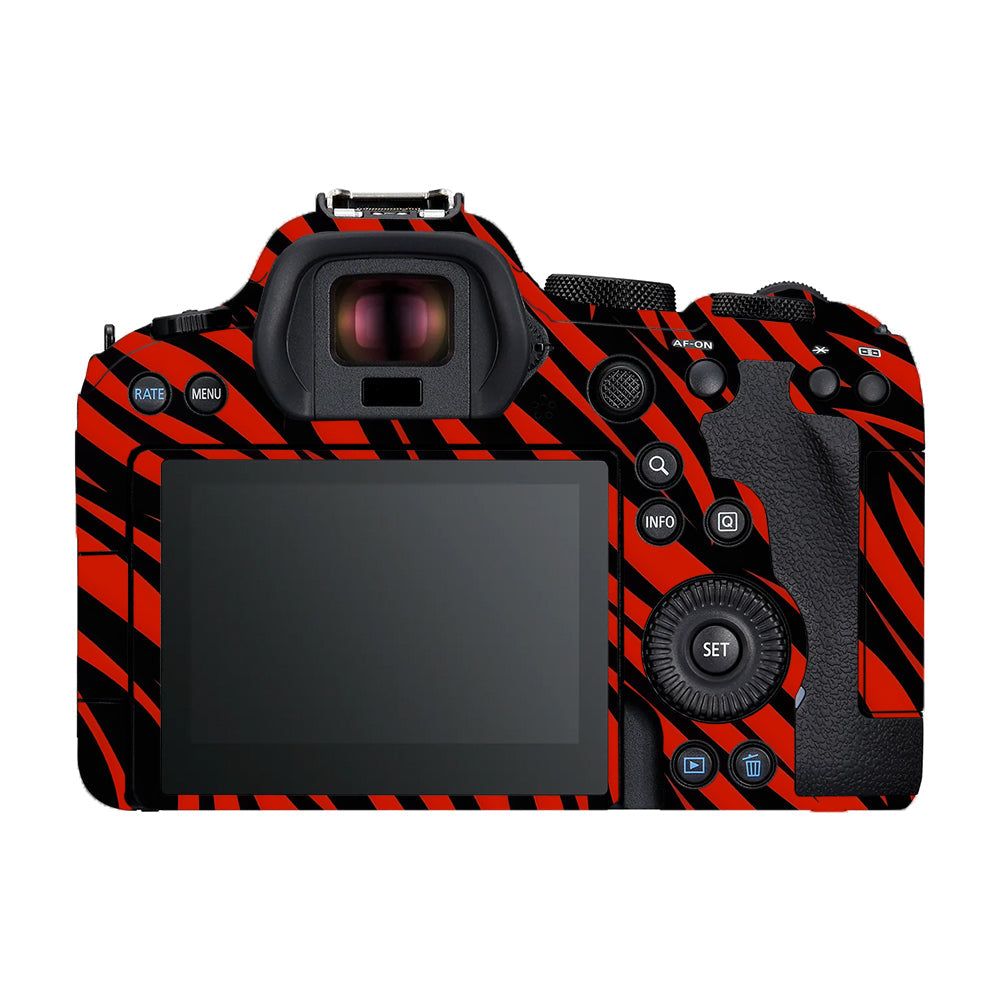 Red and Black Stripes Canon EOS R6 Mark II Camera Skins
