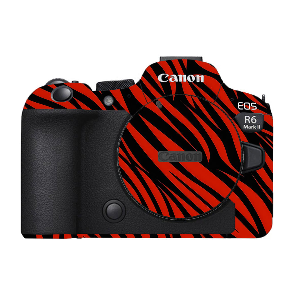 Red and Black Stripes Canon EOS R6 Mark II Camera Skins