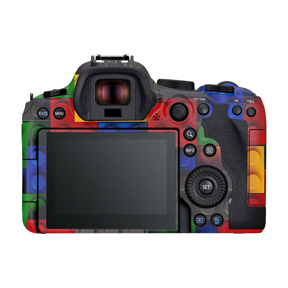 Colorful LEGO Brick Wall Pattern Canon EOS R6 Mark II Camera Skin