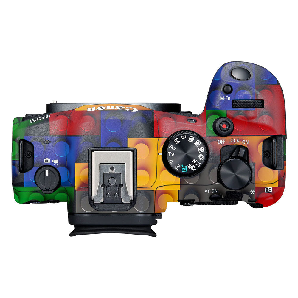 Colorful LEGO Brick Wall Pattern Canon EOS R6 Mark II Camera Skin