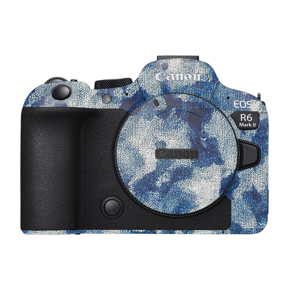 Blue Watercolor Fabric Canon EOS R6 Mark II Camera Skin