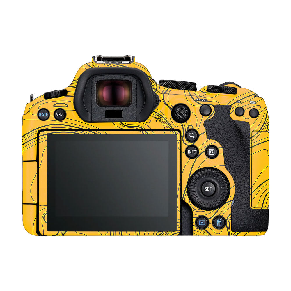 Cannowl R6 Map Topographic Map Pattern Canon EOS R6 Mark II Camera Skin