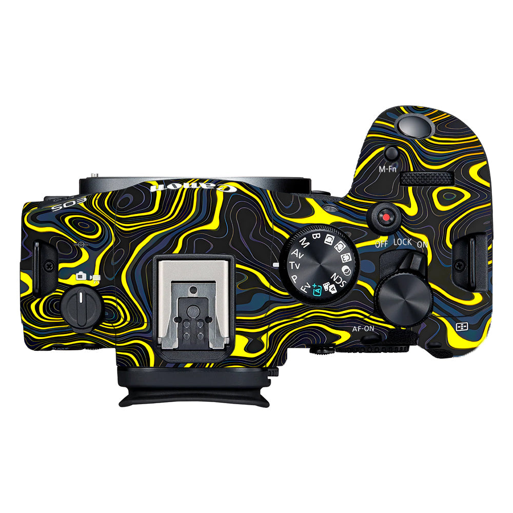 Neon Lava Contours Canon EOS R6 Mark II Camera Skins