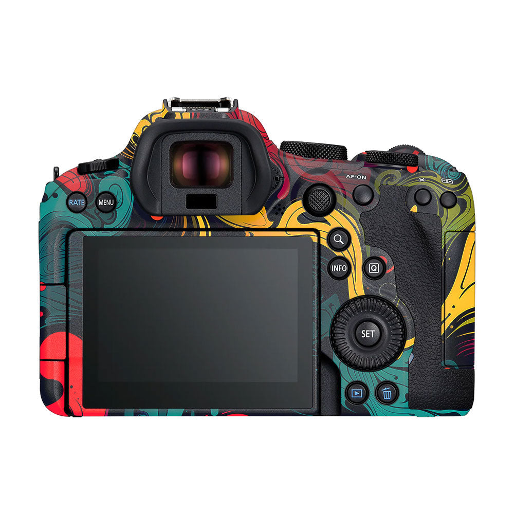 Psychedelic Color Swirl Canon EOS R6 Mark II Camera Skin