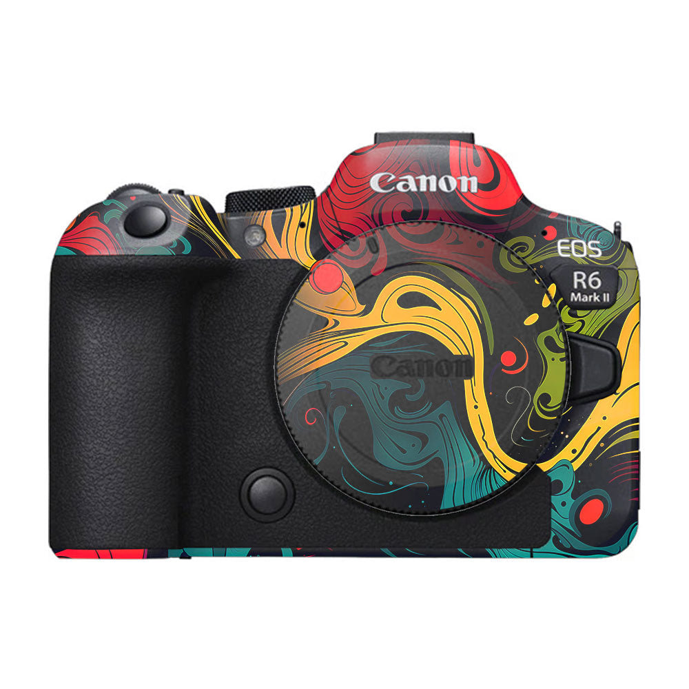 Psychedelic Color Swirl Canon EOS R6 Mark II Camera Skin