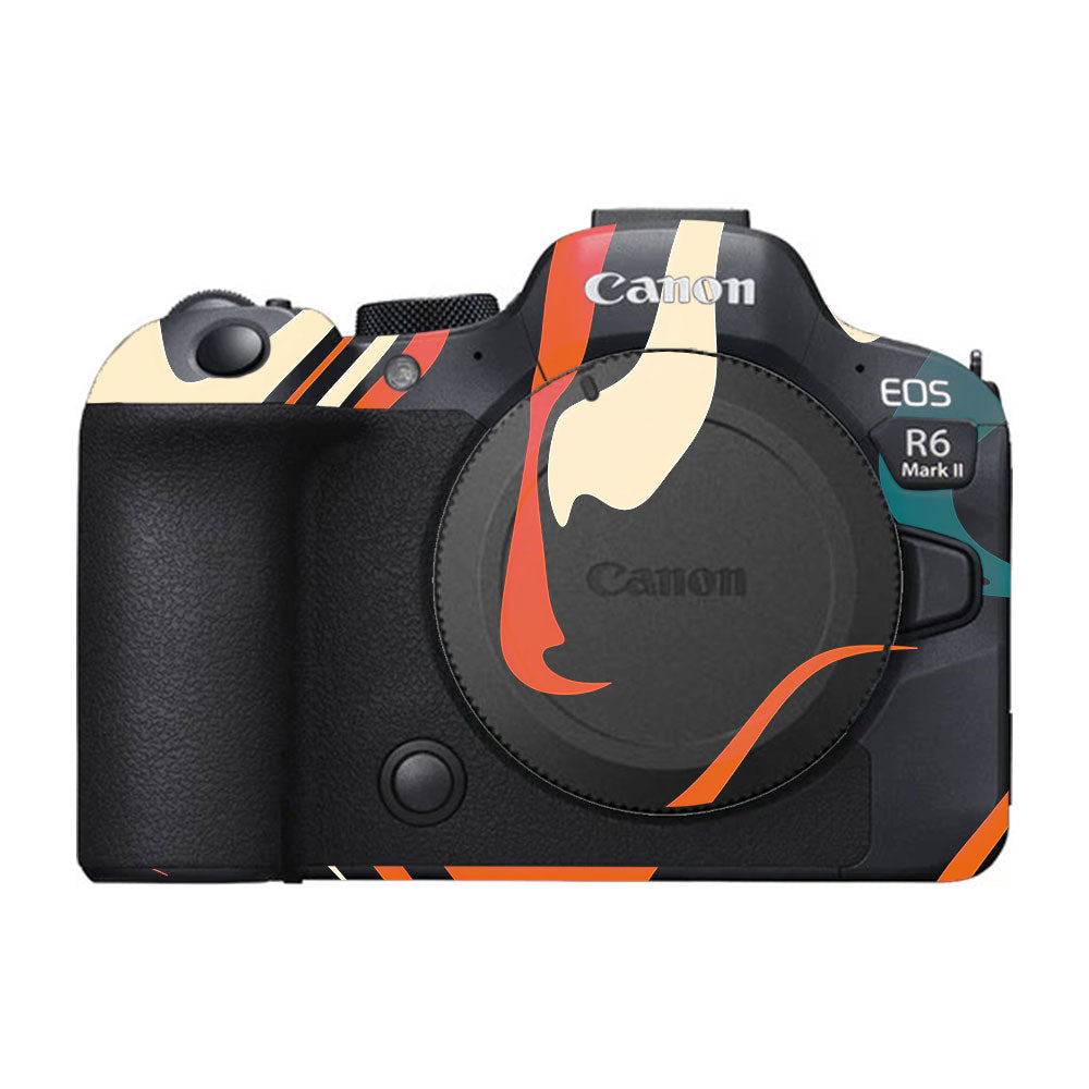 Mid-Century Abstract Swirl Canon EOS R6 Mark II Camera Skin