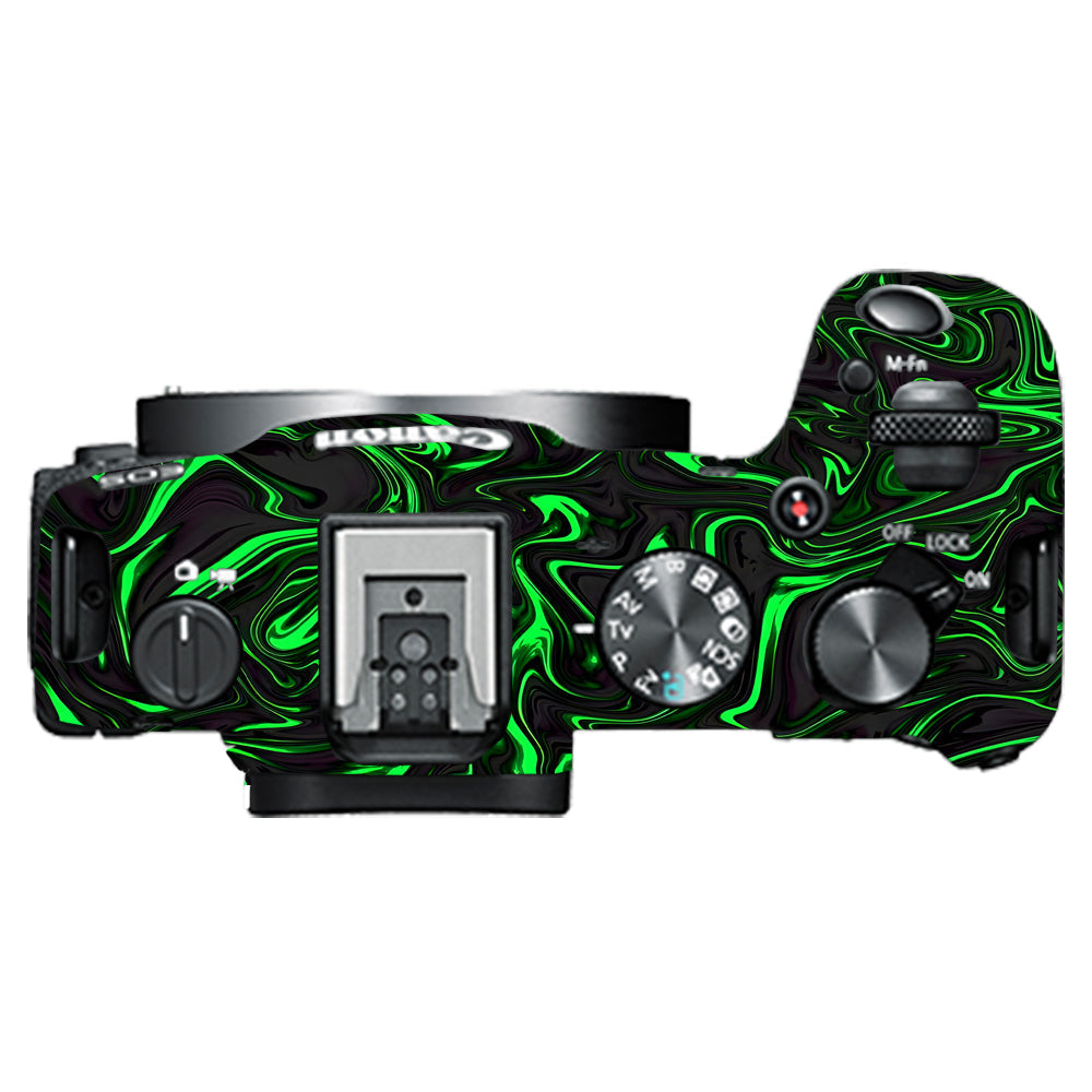Green Liquid Pattern Canon EOS R8 Camera Skins
