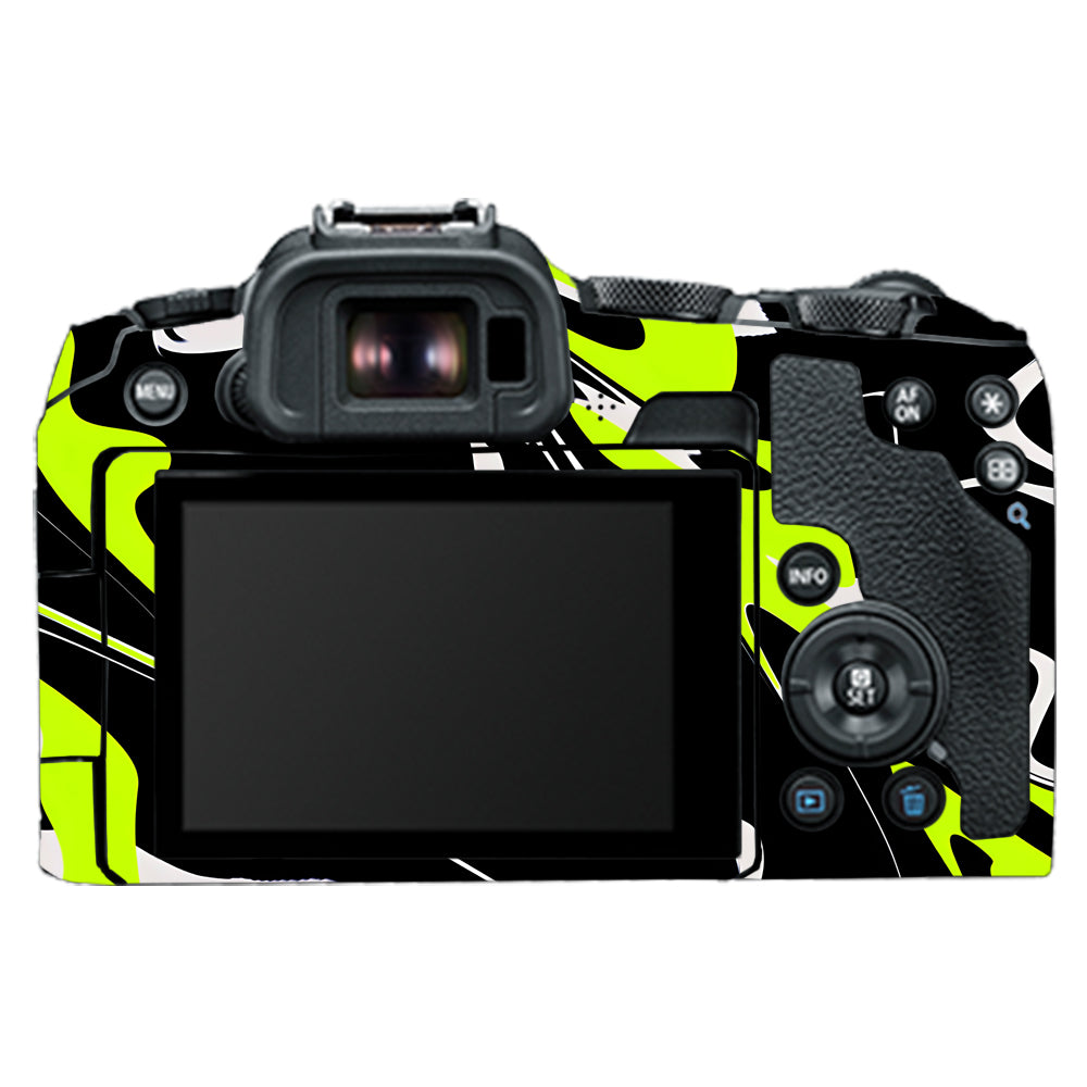 Neon Green and Black Pattern Canon EOS R8 Camera Skins