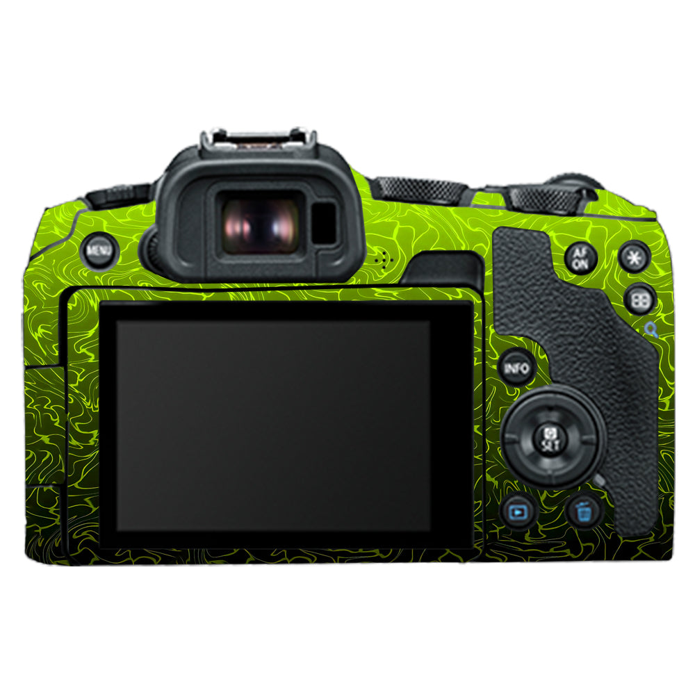 Lime Yellow to Black Gradient Canon EOS R8 Camera Skins