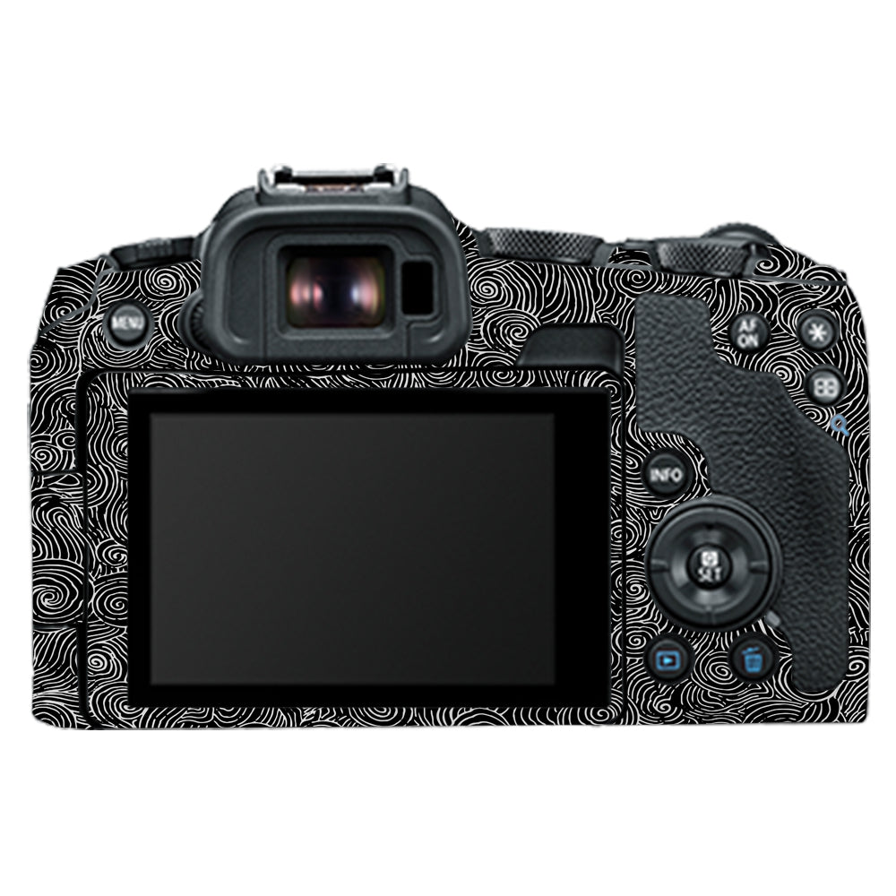 White Spirals Canon EOS R8 Camera Skins