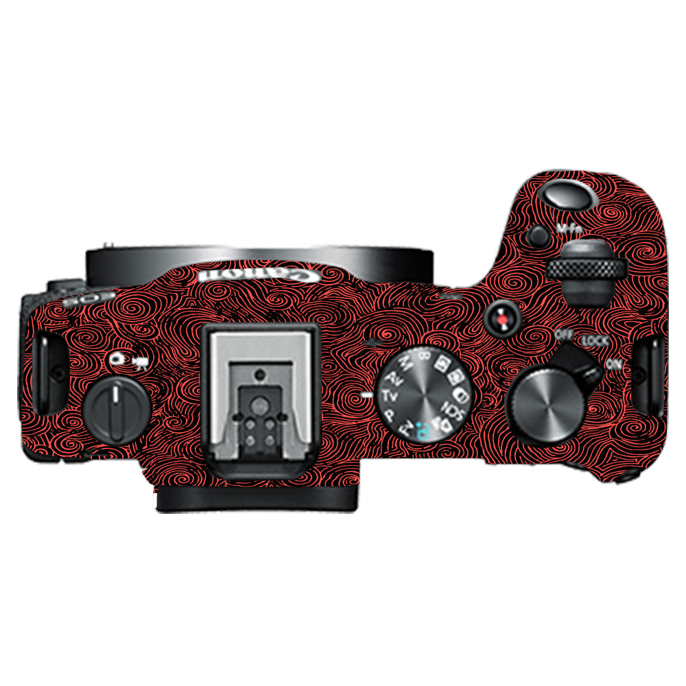 Red Spirals Canon EOS R8 Camera Skins