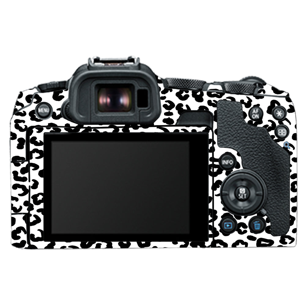 White Leopard Canon EOS R8 Camera Skins