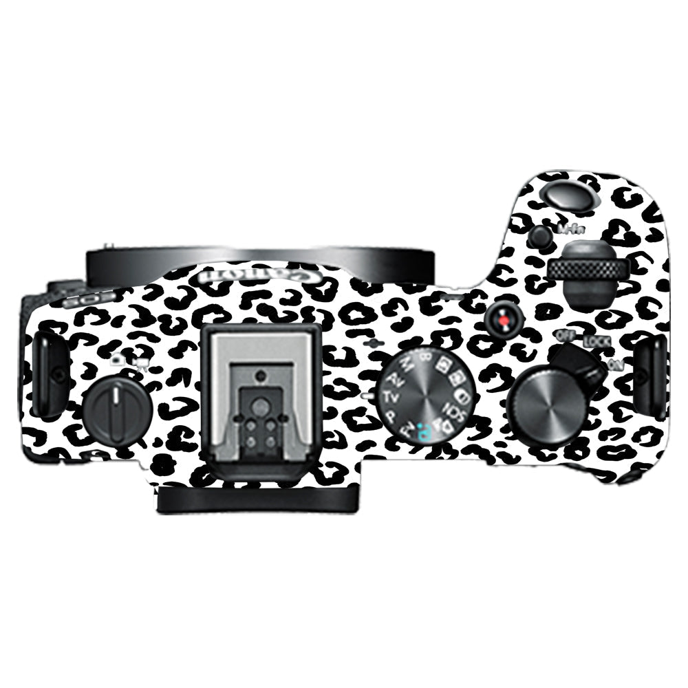 White Leopard Canon EOS R8 Camera Skins
