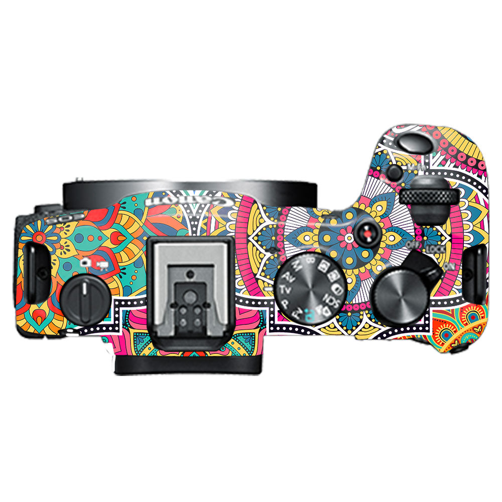 Boho Mandala Tile Pattern Canon EOS R8 Camera Skin