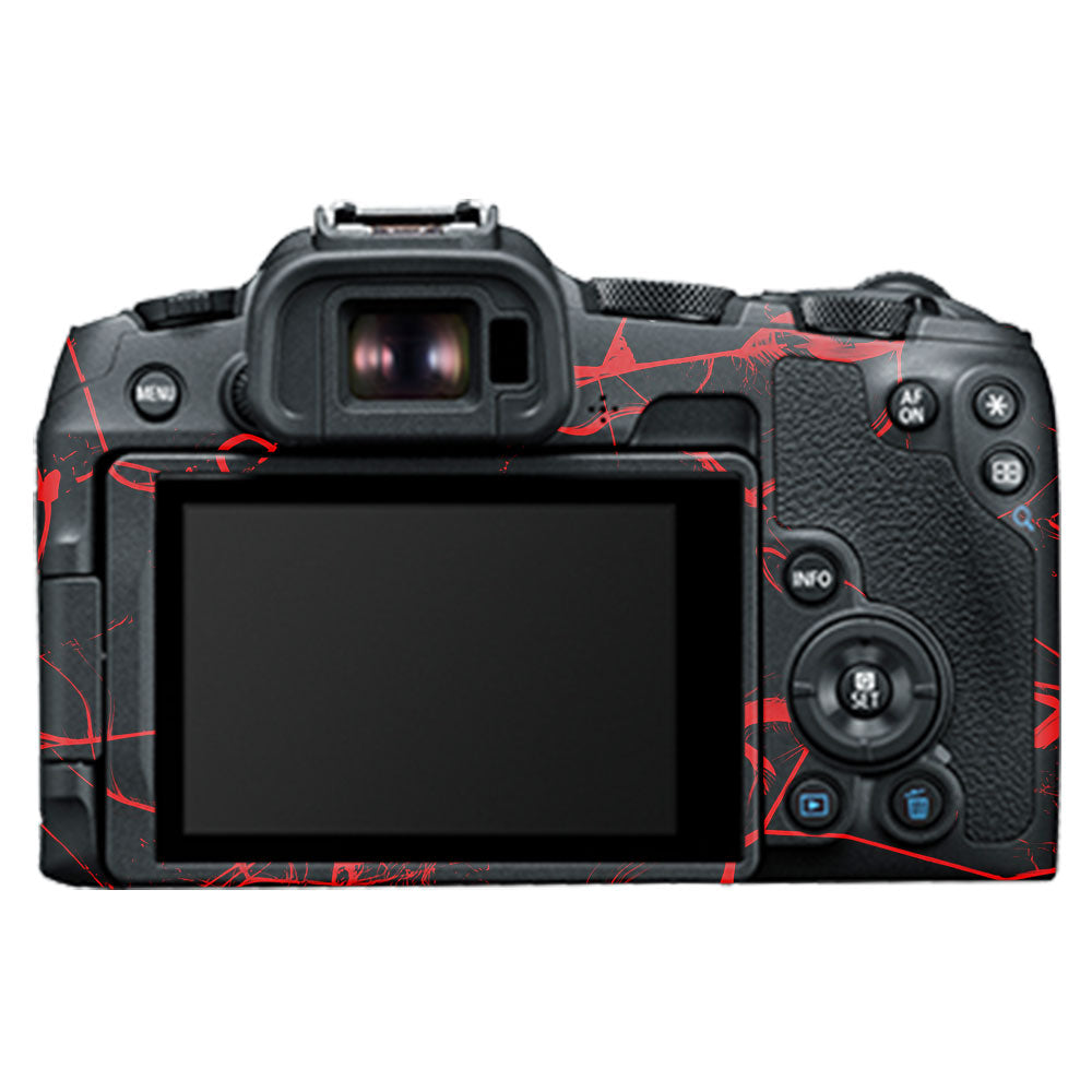 Red Neural Grid Canon EOS R8 Camera Skin