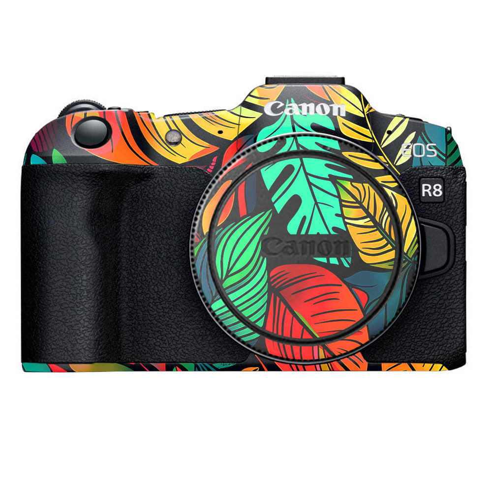 Tropical Jungle Leaves Canon EOS R8 Camera Skin
