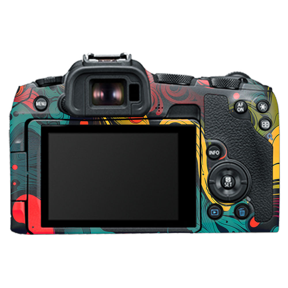 Psychedelic Color Swirl Canon EOS R8 Camera Skin