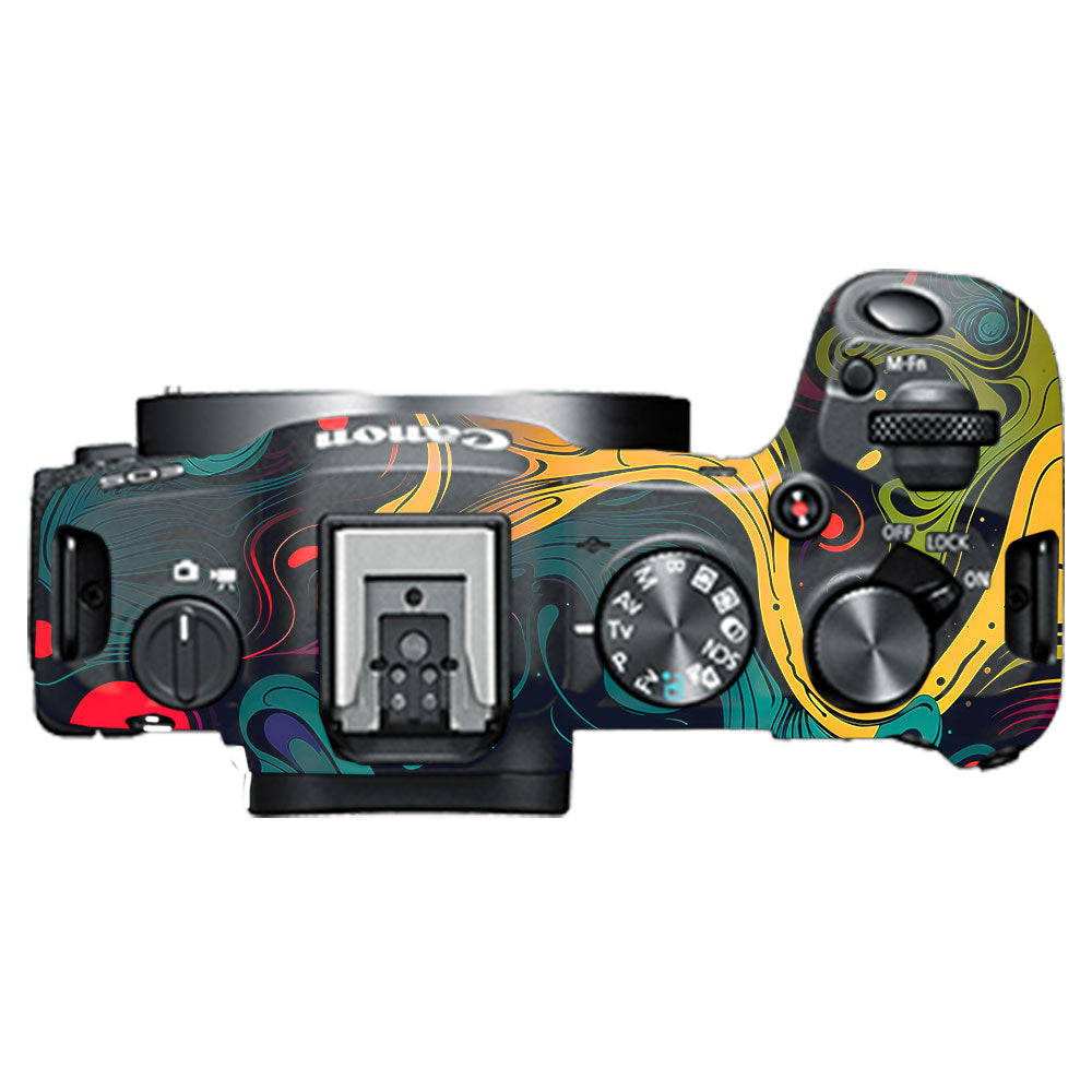 Psychedelic Color Swirl Canon EOS R8 Camera Skin