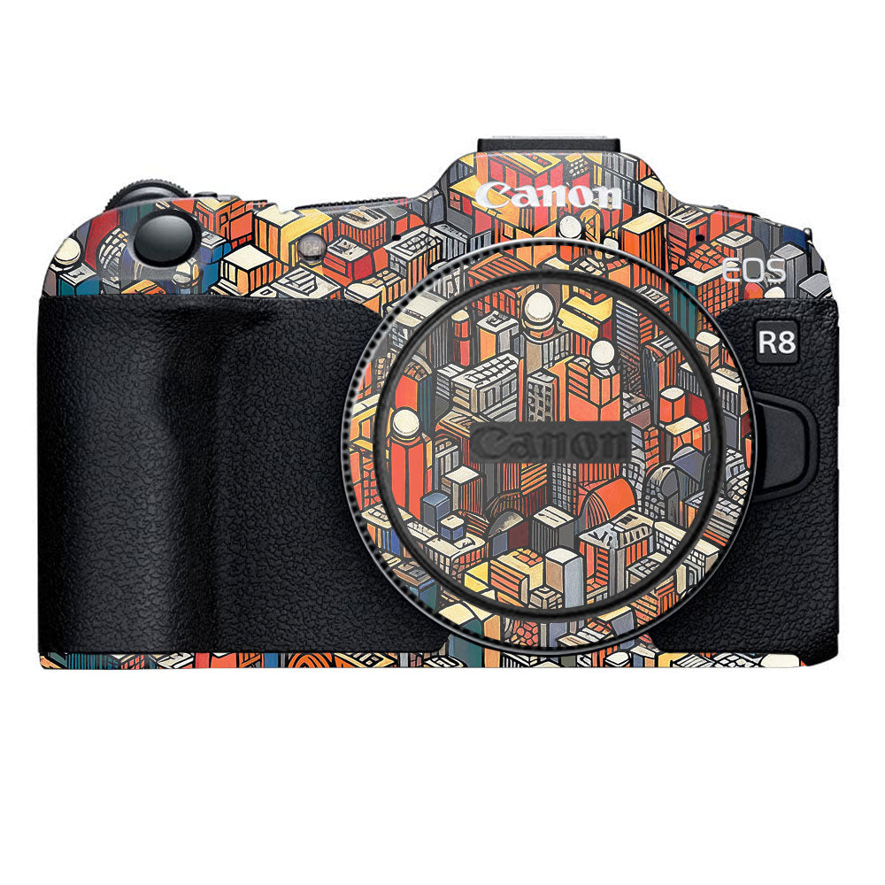 Isometric Cityscape Canon EOS R8 Camera Skin