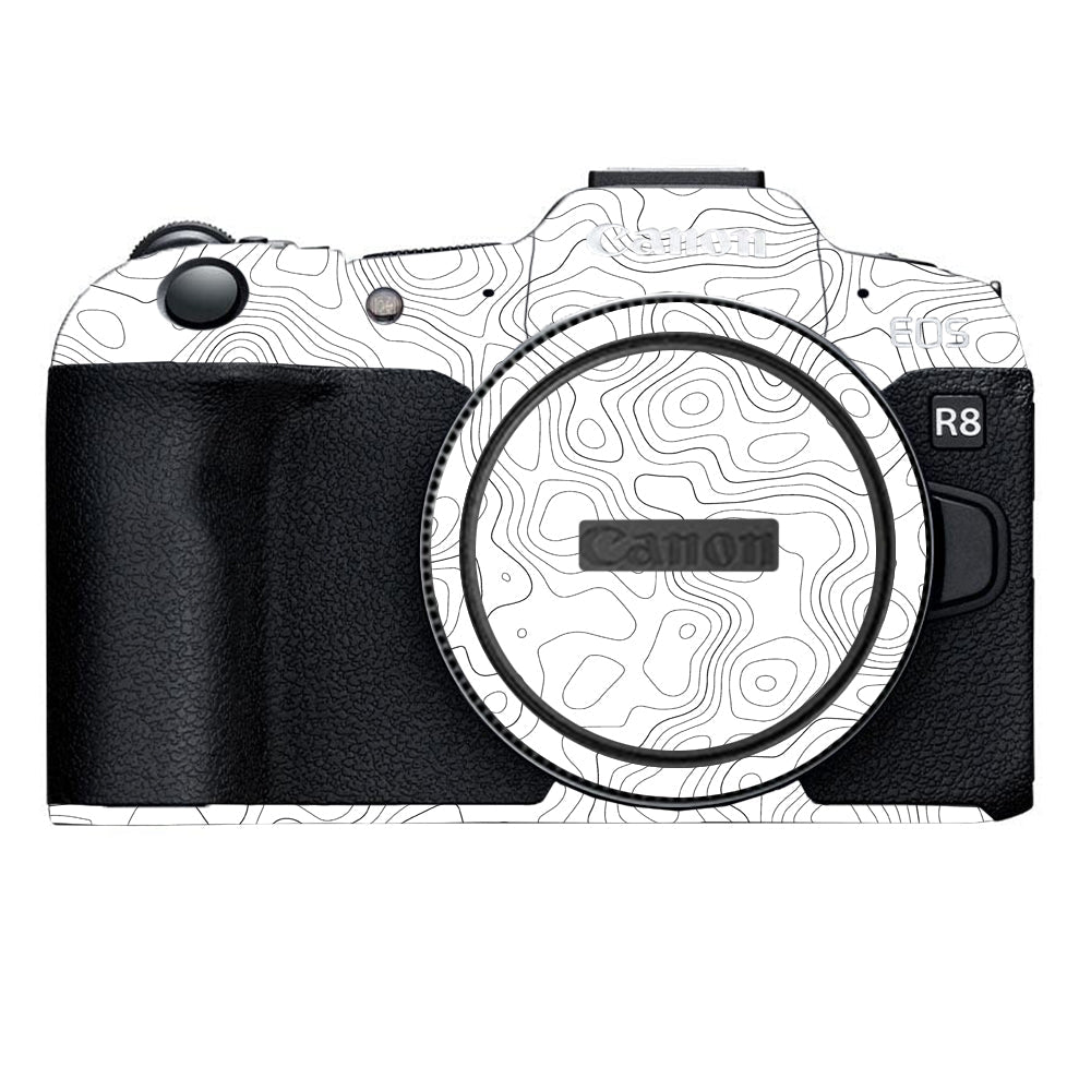 White Contour Design Canon EOS R8 Camera Skins