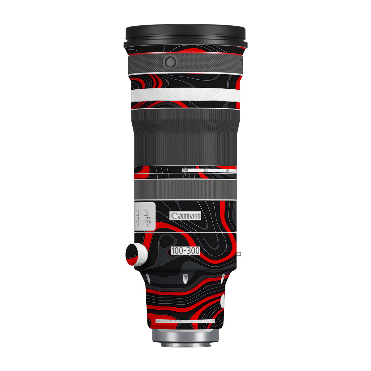 Crimson Waves Canon RF 100-300mm F/2.8 L IS USM Camera Lens Skin
