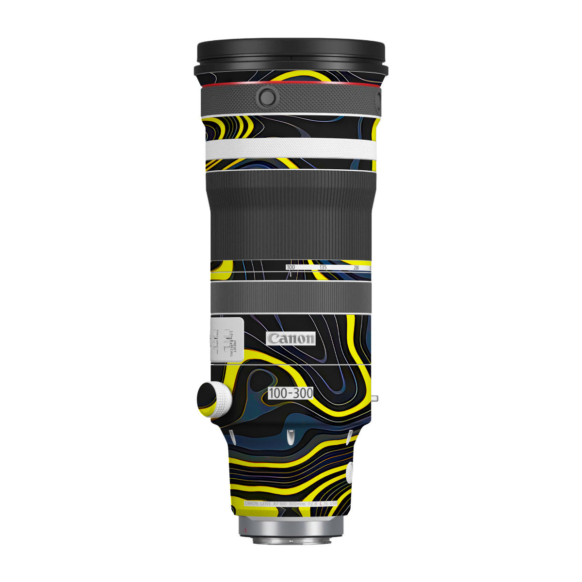 Neon Lava Contours Canon RF 100-300mm F/2.8 L IS USM Camera Lens Skin