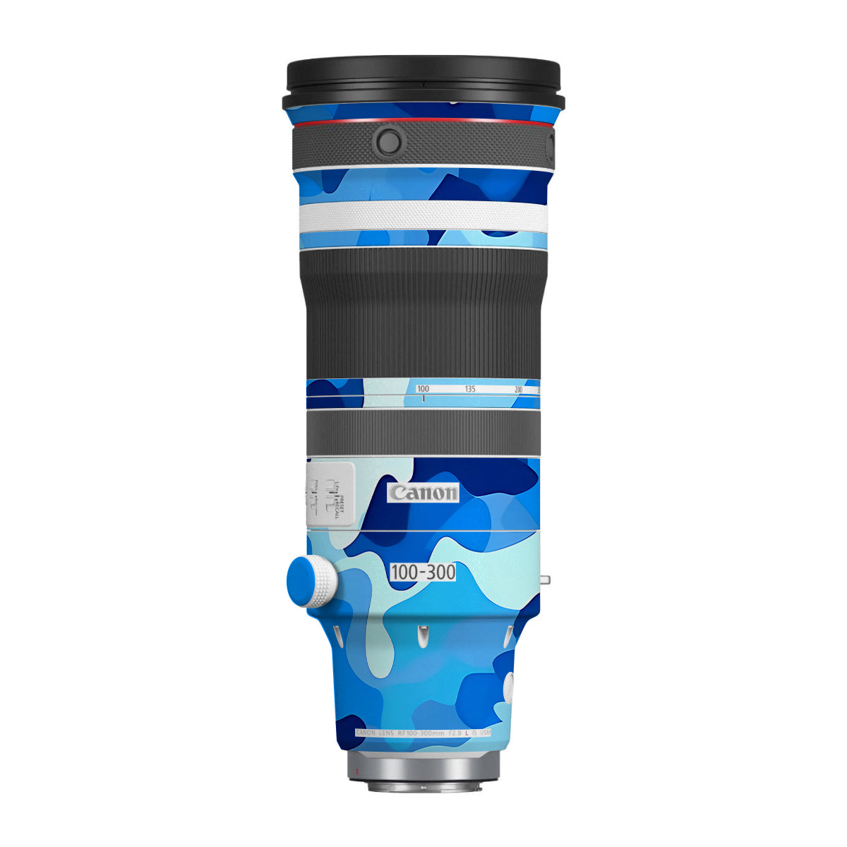 Arctic Blue Camo Pattern Canon RF 100-300mm F/2.8 L IS USM Camera Lens Skin