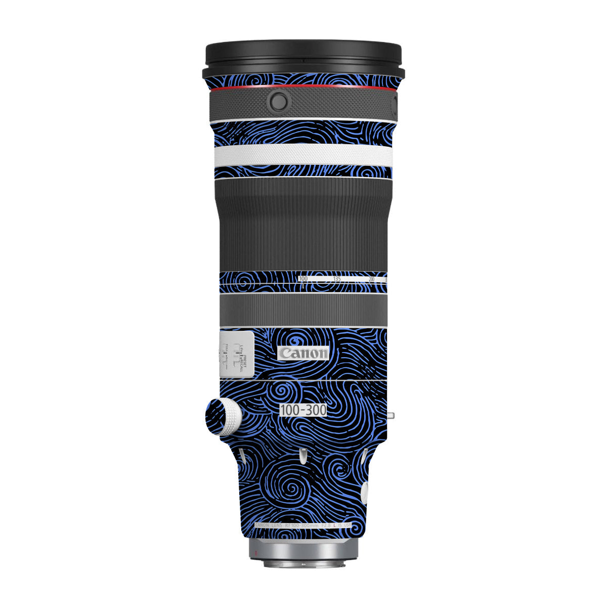 Blue Spirals Canon RF 100-300mm F/2.8 L IS USM Camera Lens Skin