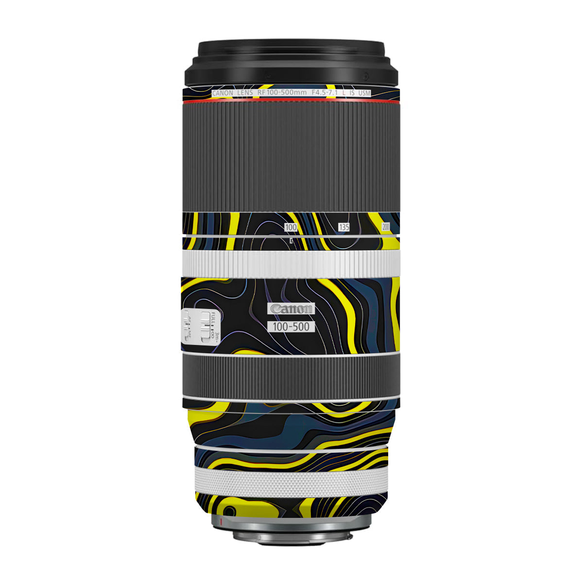 Neon Lava Contours Canon RF 100-500mm F4.5-7.1 L IS USM Camera Lens Skin