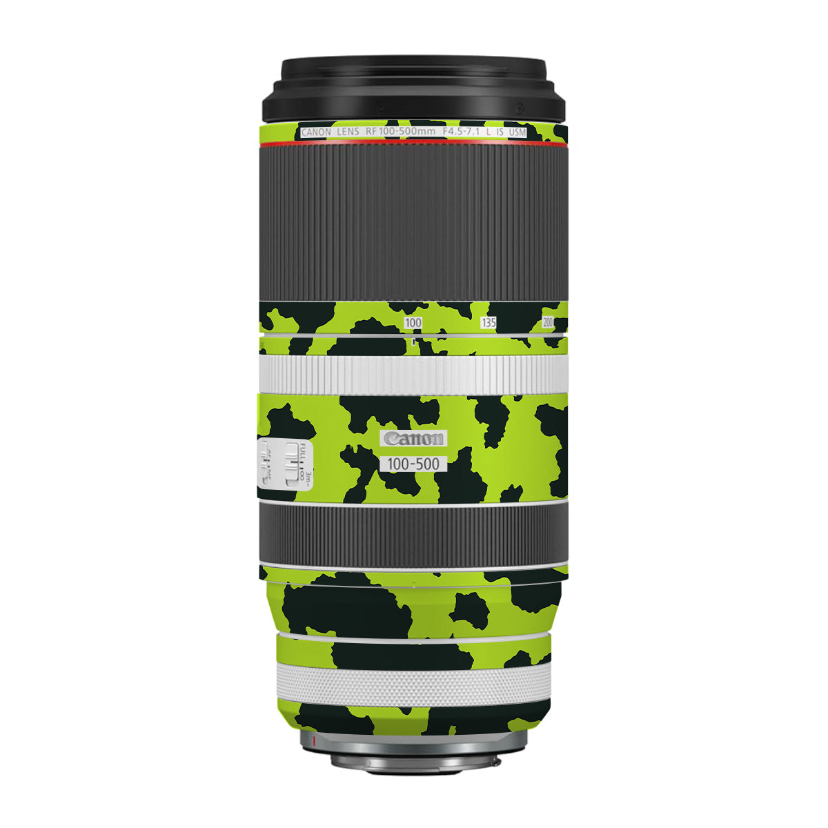 Neon Green Splatter Canon RF 100-500mm F4.5-7.1 L IS USM Camera Lens Skin