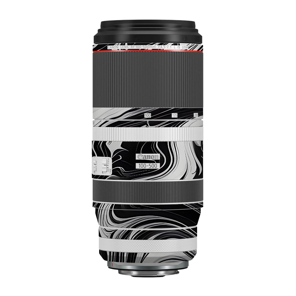 Black and White Marble Canon RF 100-500mm F4.5-7.1 L IS USM Camera Lens Skin