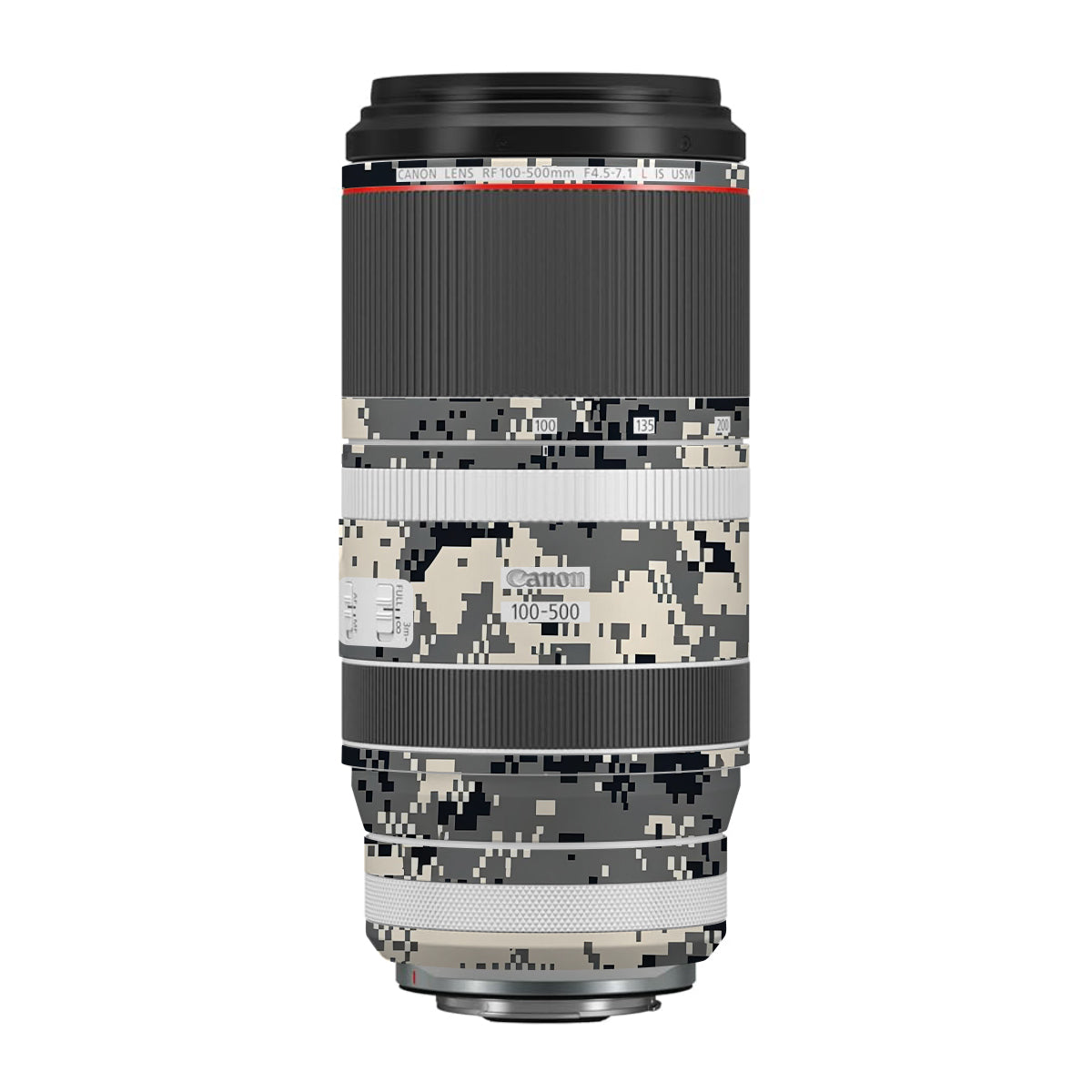 Grey Black Pixel Canon RF 100-500mm F4.5-7.1 L IS USM Camera Lens Skin