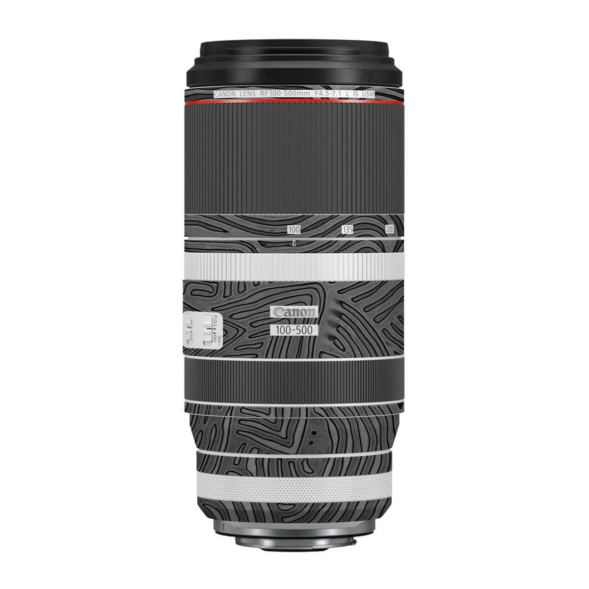 Monochrome Line Maze Canon RF 100-500mm F4.5-7.1 L IS USM Camera Lens Skin
