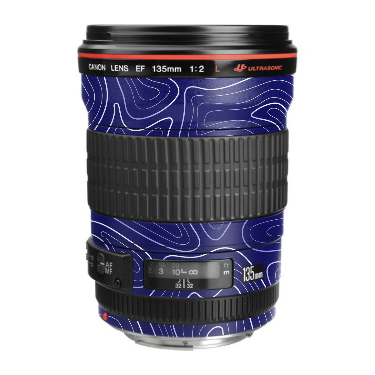Deep Blue Contour Canon EF 135mm F/2L USM Camera Lens Skin