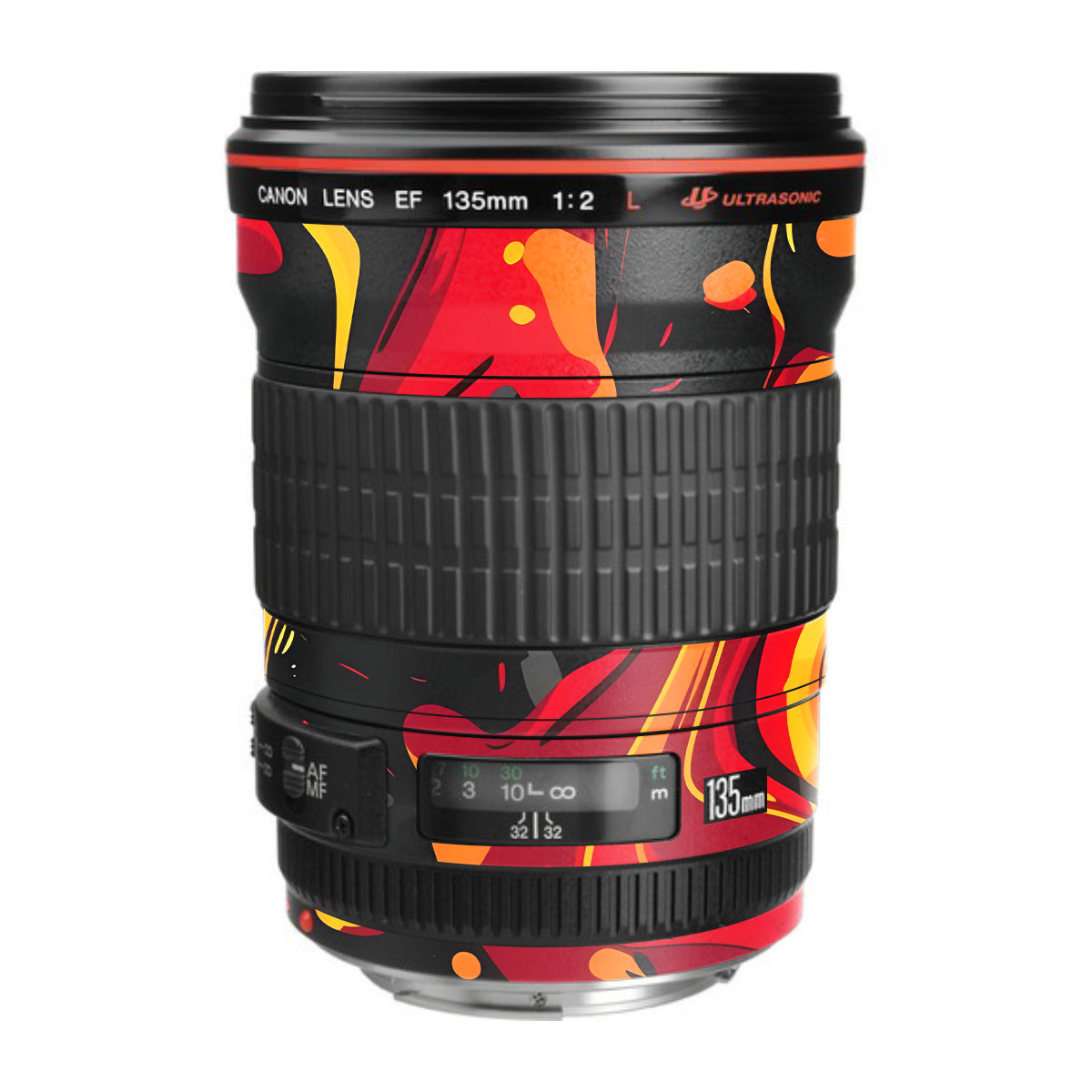 Lava Burst Canon EF 135mm F/2L USM Camera Lens Skin