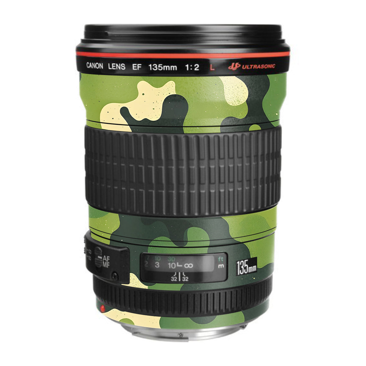 Camouflage Pattern Canon EF 135mm F/2L USM Camera Lens Skin
