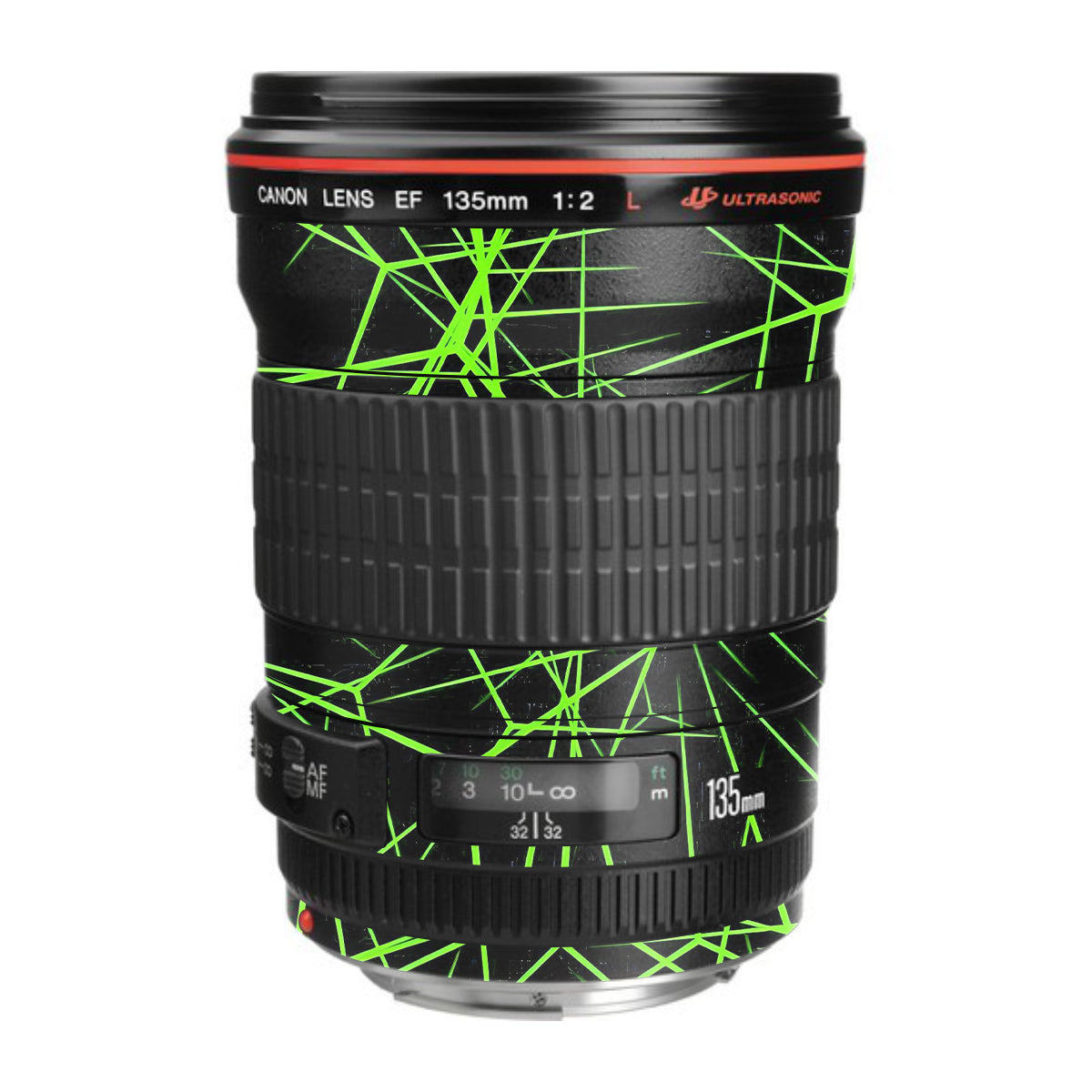 Neon Grid Canon EF 135mm F/2L USM Camera Lens Skin