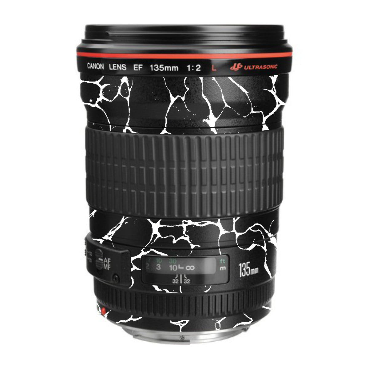 White Web Canon EF 135mm F/2L USM Camera Lens Skin