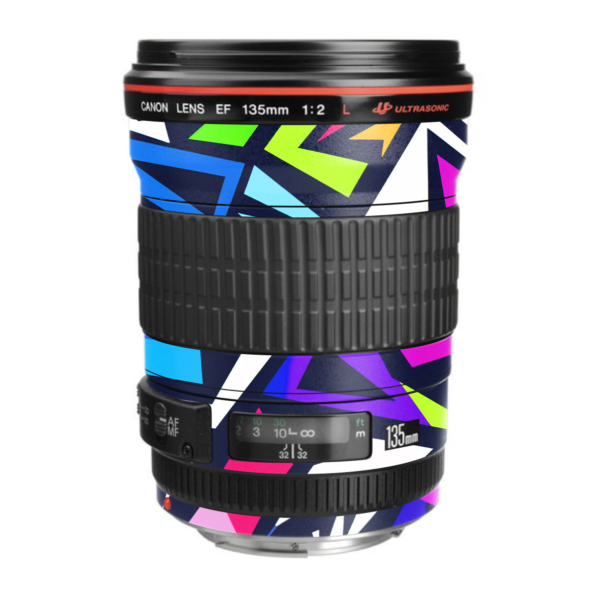 Bold Geometric Pop Canon EF 135mm F/2L USM Camera Lens Skin