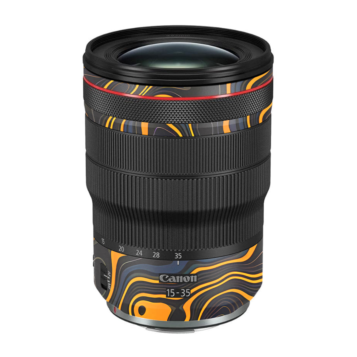 Amber Topographic Waves Canon RF 15-35mm F/2.8L USM Camera Lens Skin
