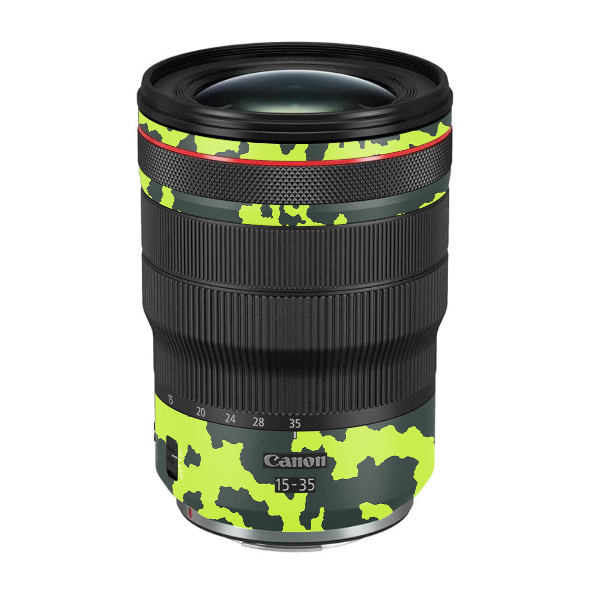 Neon Green Splatter Canon RF 15-35mm F/2.8L USM Camera Lens Skin