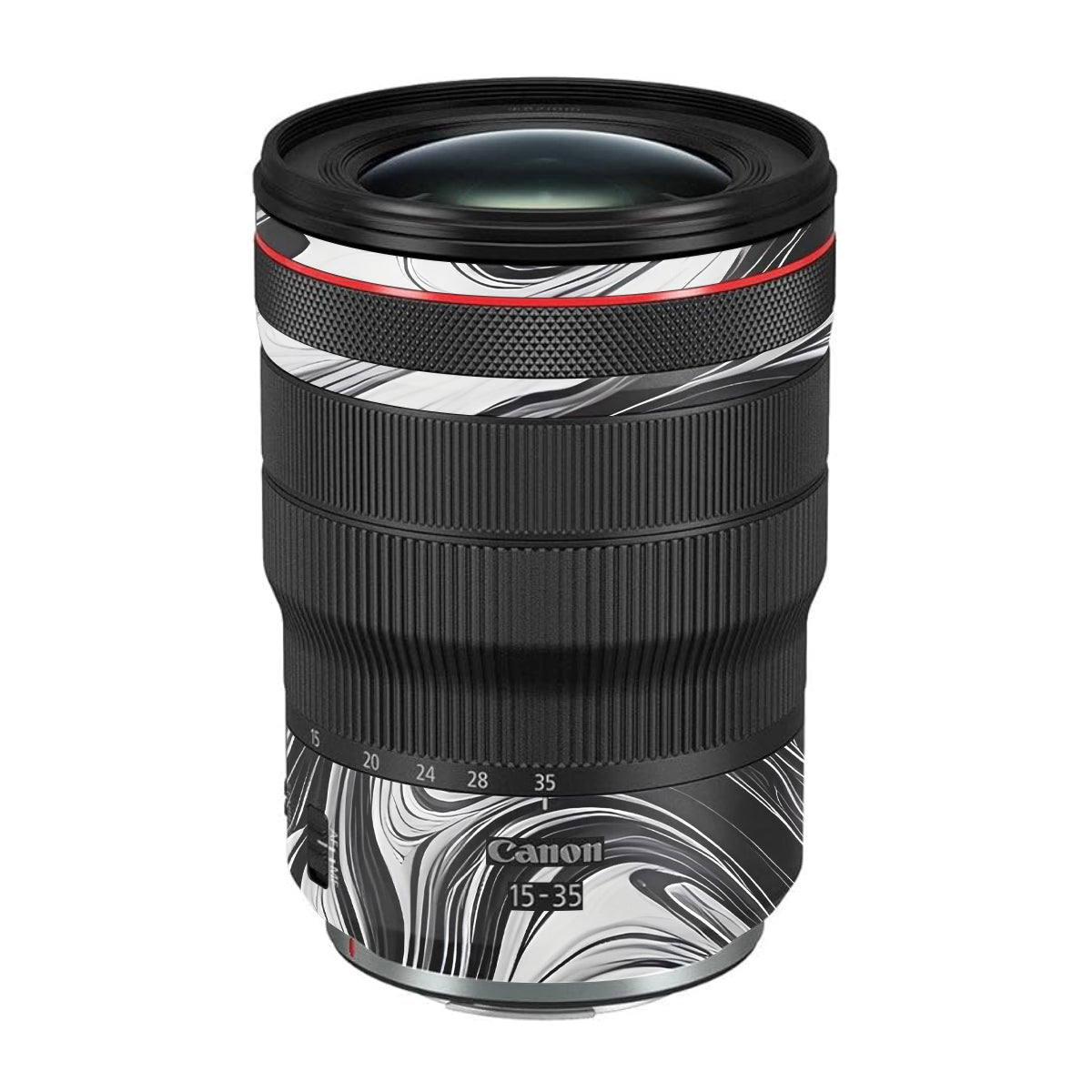 Black and White Marble Canon RF 15-35mm F/2.8L USM Camera Lens Skin