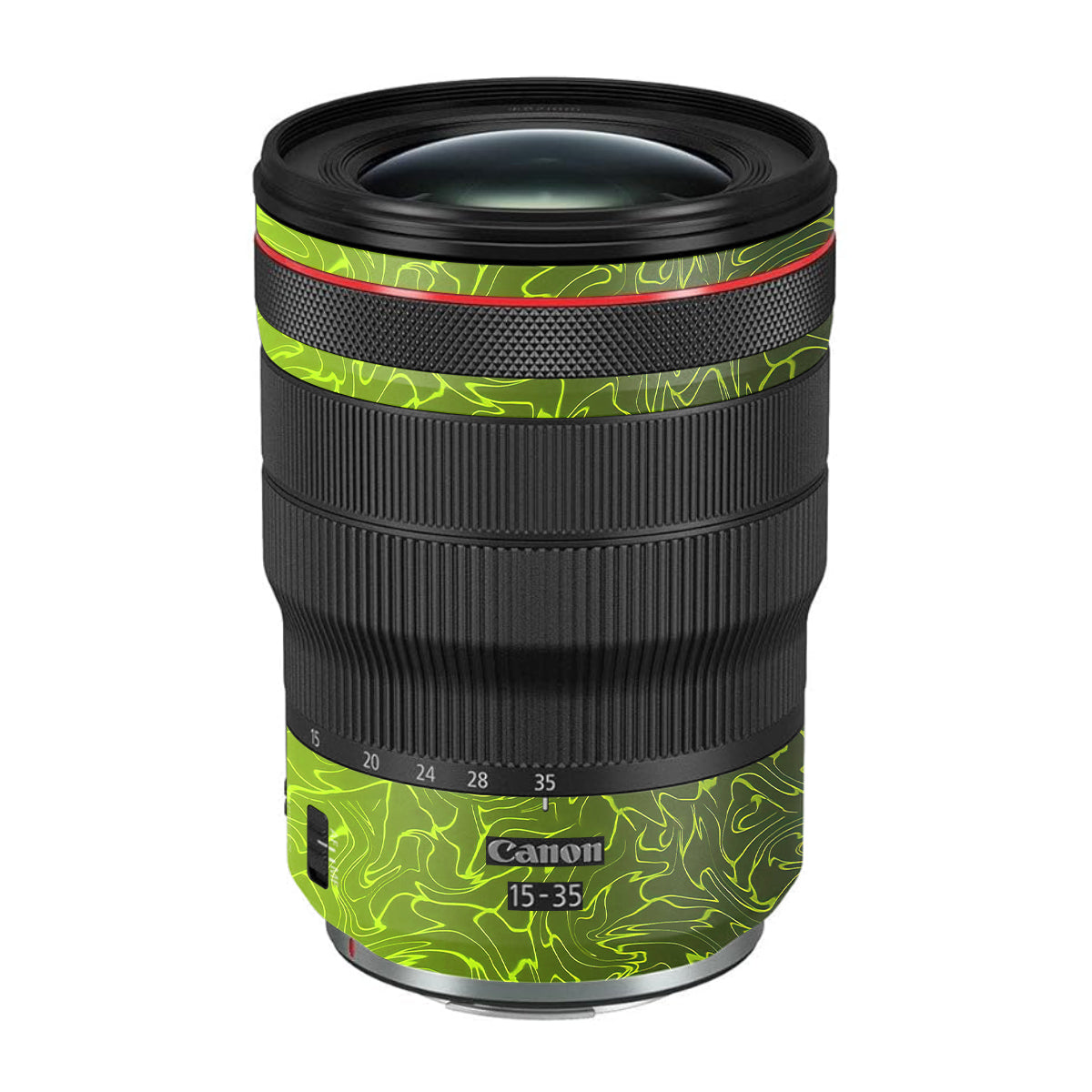 Lime Yellow to Black Gradient Canon RF 15-35mm F/2.8L USM Camera Lens Skin