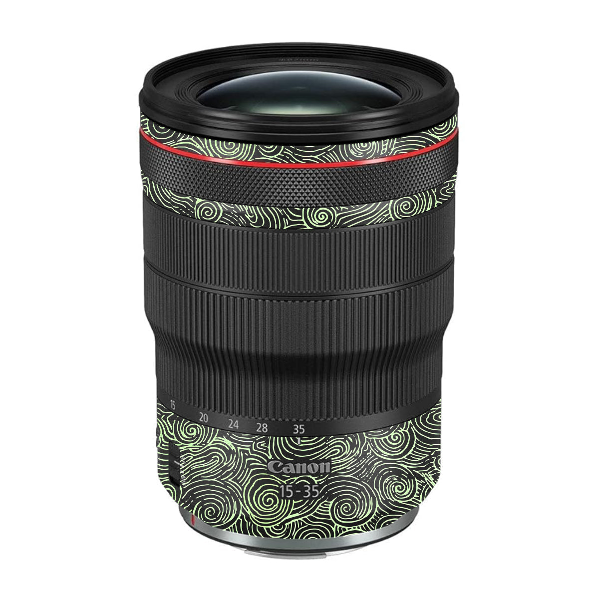 Green Spirals Canon RF 15-35mm F/2.8L USM Camera Lens Skin