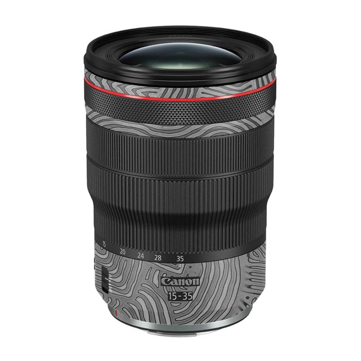 Monochrome Line Maze Canon RF 15-35mm F/2.8L USM Camera Lens Skin