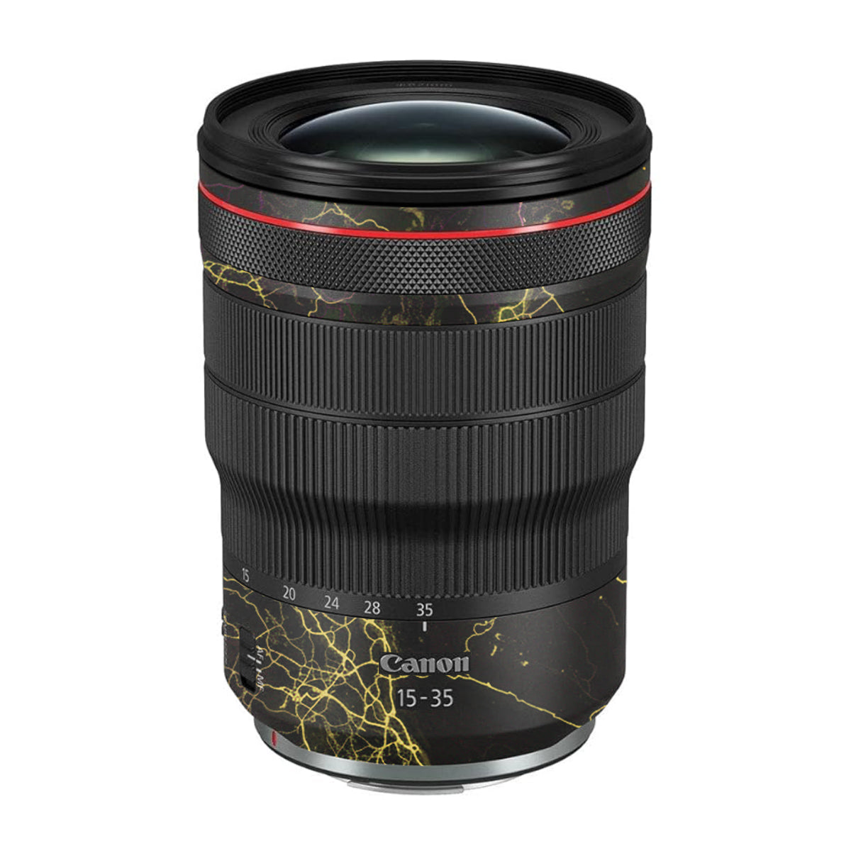 Electric Gold Veins Canon RF 15-35mm F/2.8L USM Camera Lens Skin