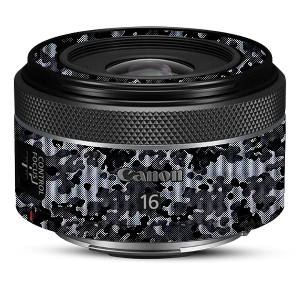 Stealth Grey Camo Canon 16mm Camera Lens Skin