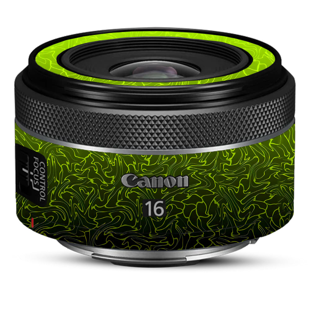 Lime Yellow to Black Gradient Canon 16mm Camera Lens Skin