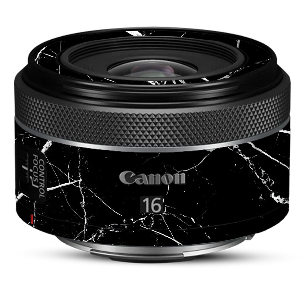 White Veins on Black Canon RF 16mm f/2.8 STM Camera Lens Skin